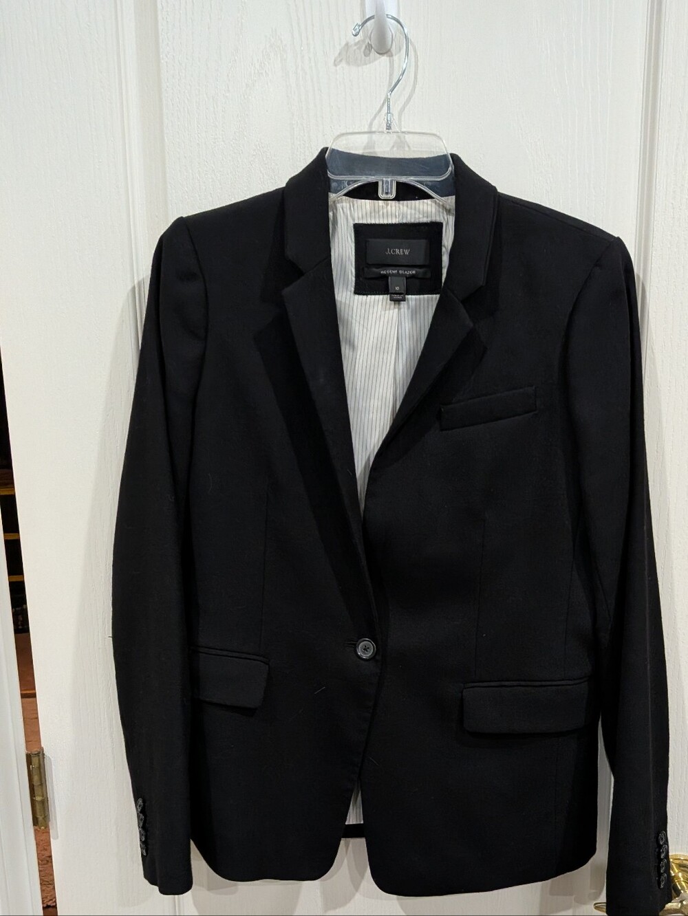 J. Crew Black Women's Regent Blazer Single-Button Notch Lapel
